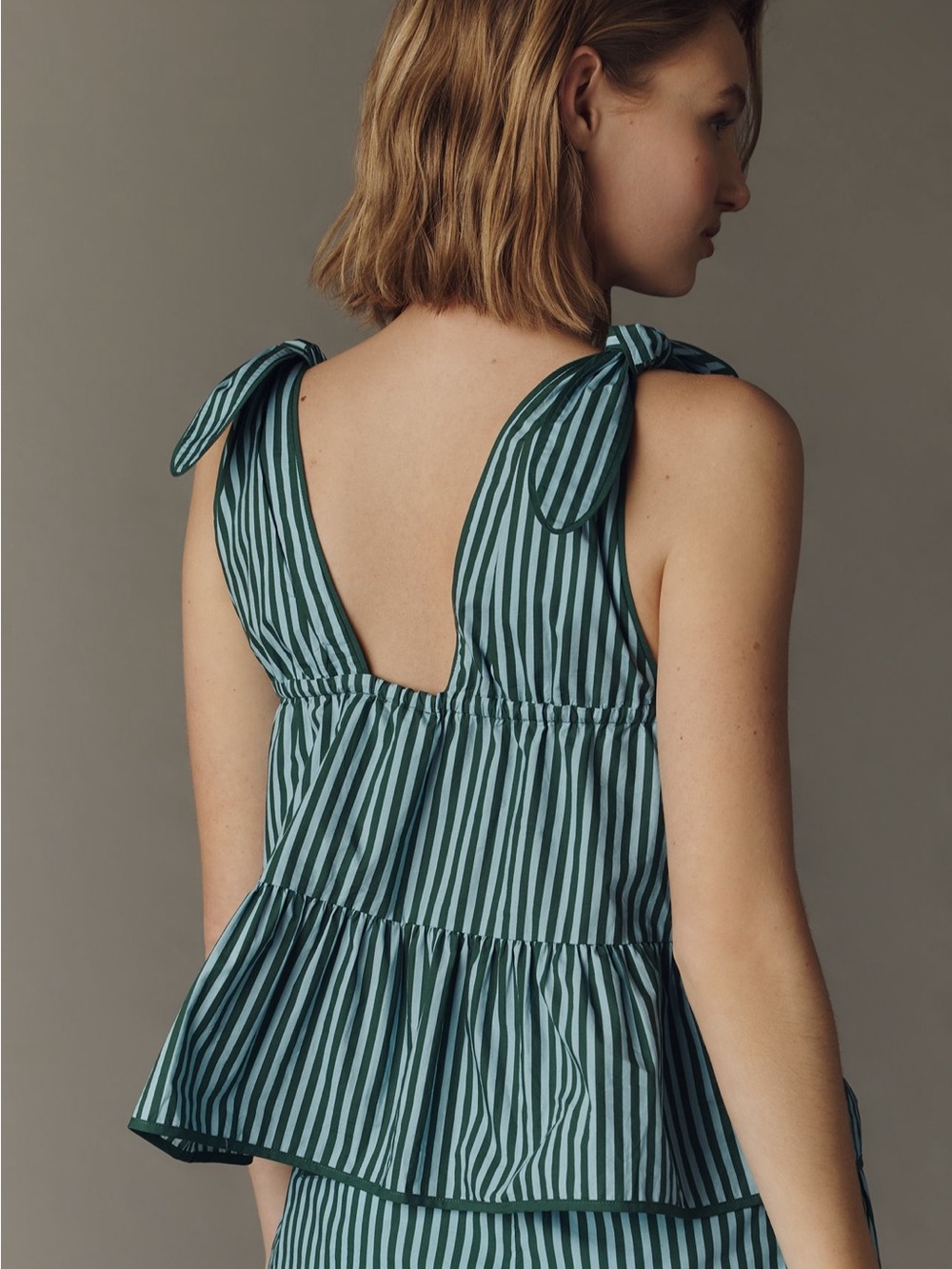 Farm Rio x Anthropologie Sleeveless Embroidered Peplum Top - Picture 3 of 4